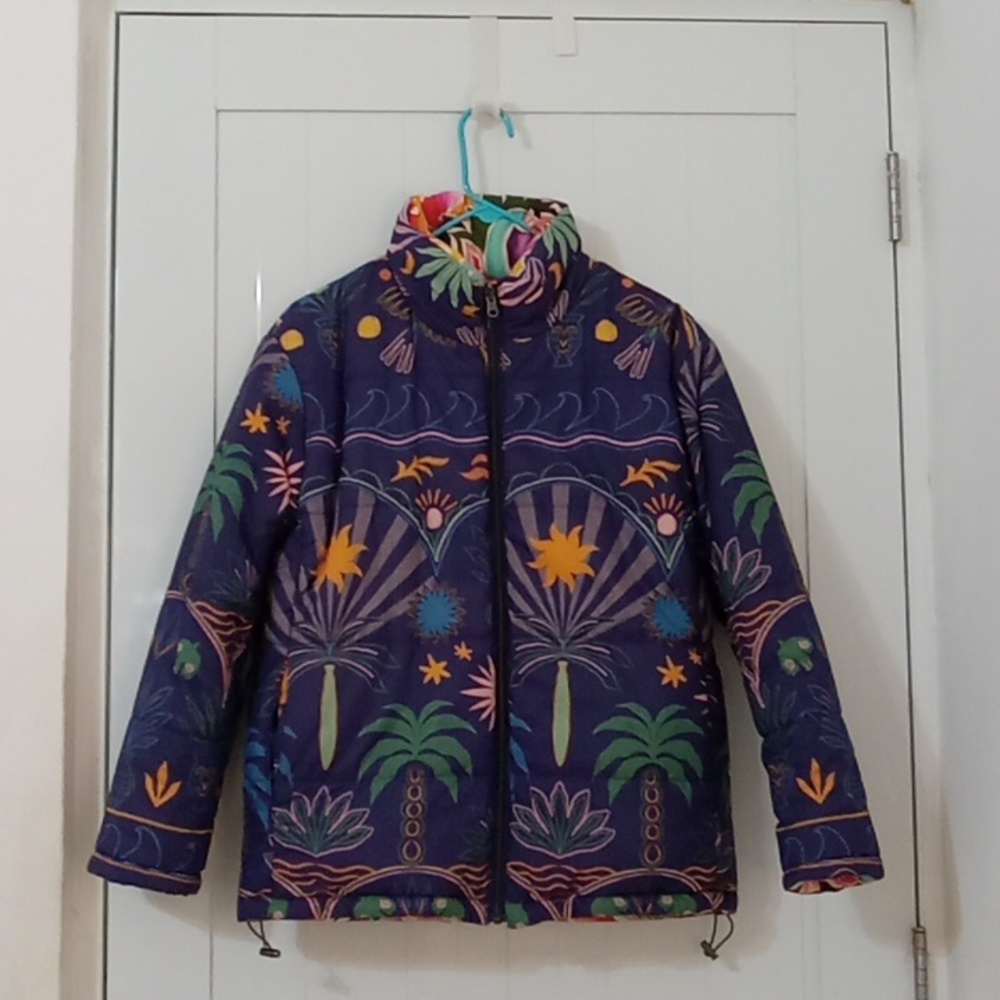 Johnny Was Reversible Del Mar Pia Puffer Jacket Brand New With Tags